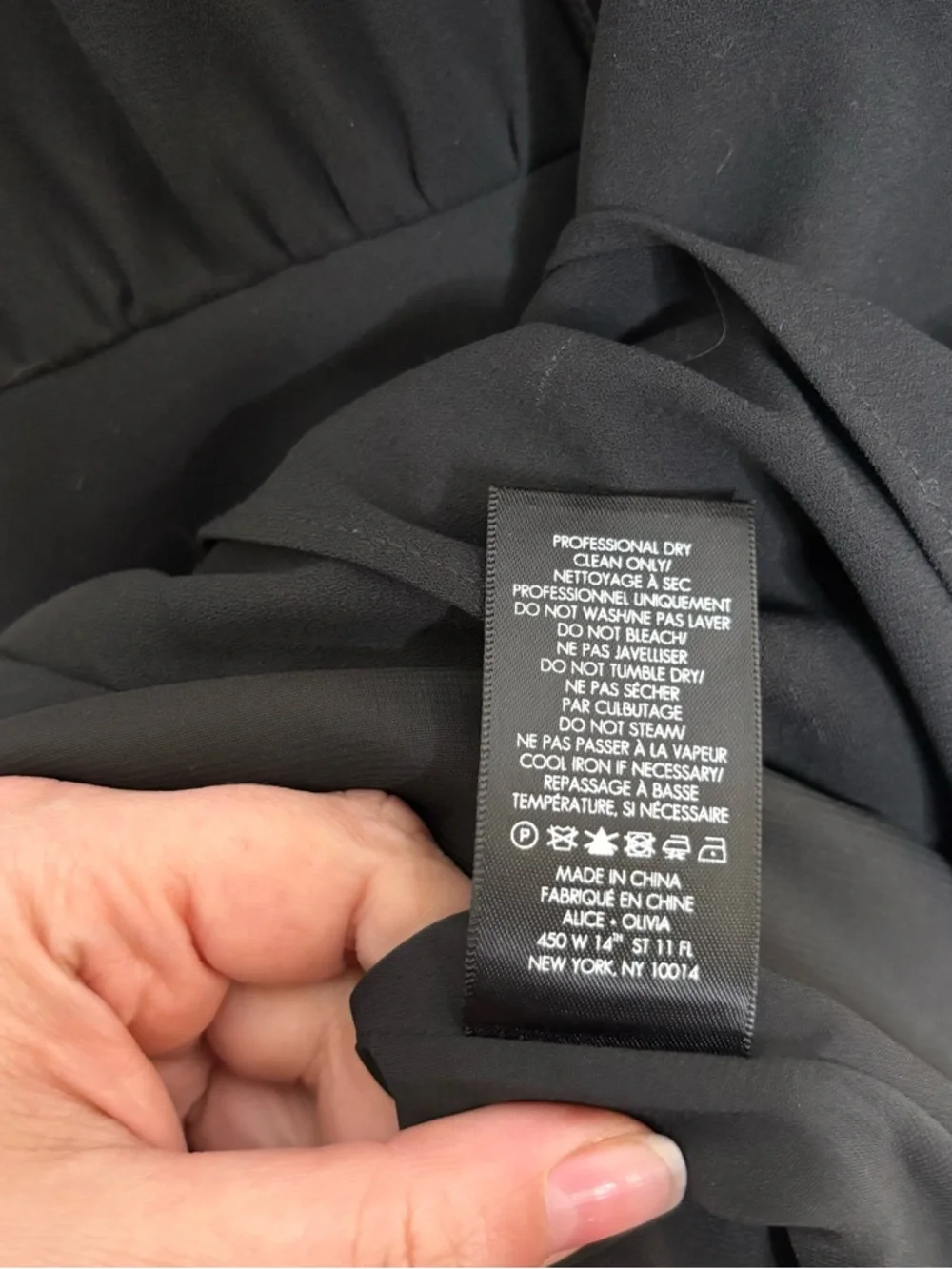 Alice + Olivia Black Mini Dress with Layered Ruffle Skirt - Picture 11 of 14